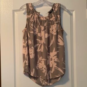Simply Vera Vera Wang Floral Blouse - Pink and Tan